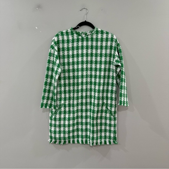 Tuckernuck Dress Georgette Tweed Mini in Green Check - Picture 4 of 7